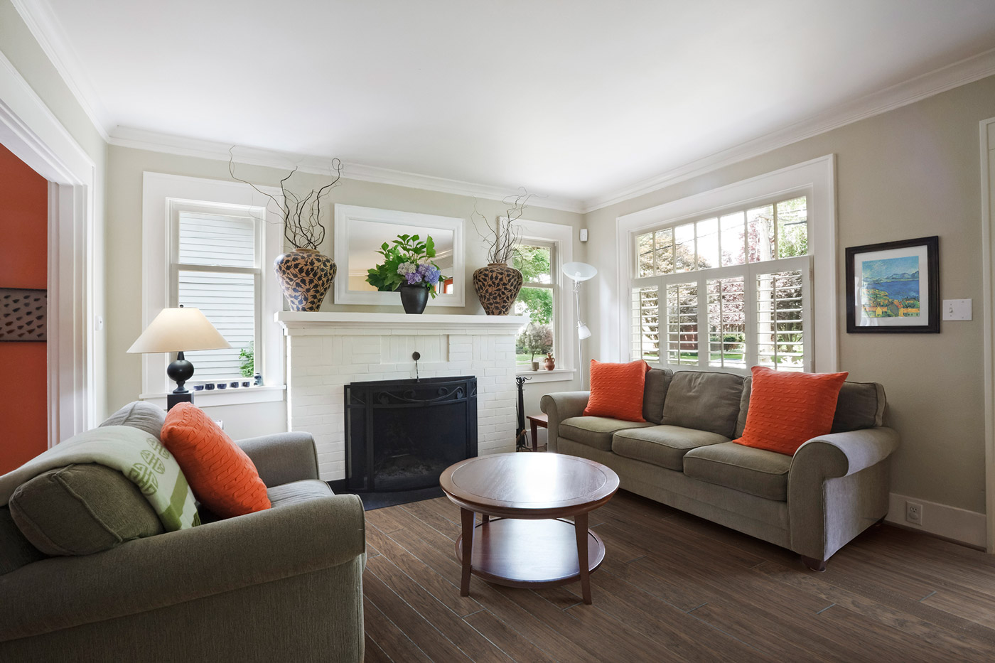 Photo of hardwood flooring in living room