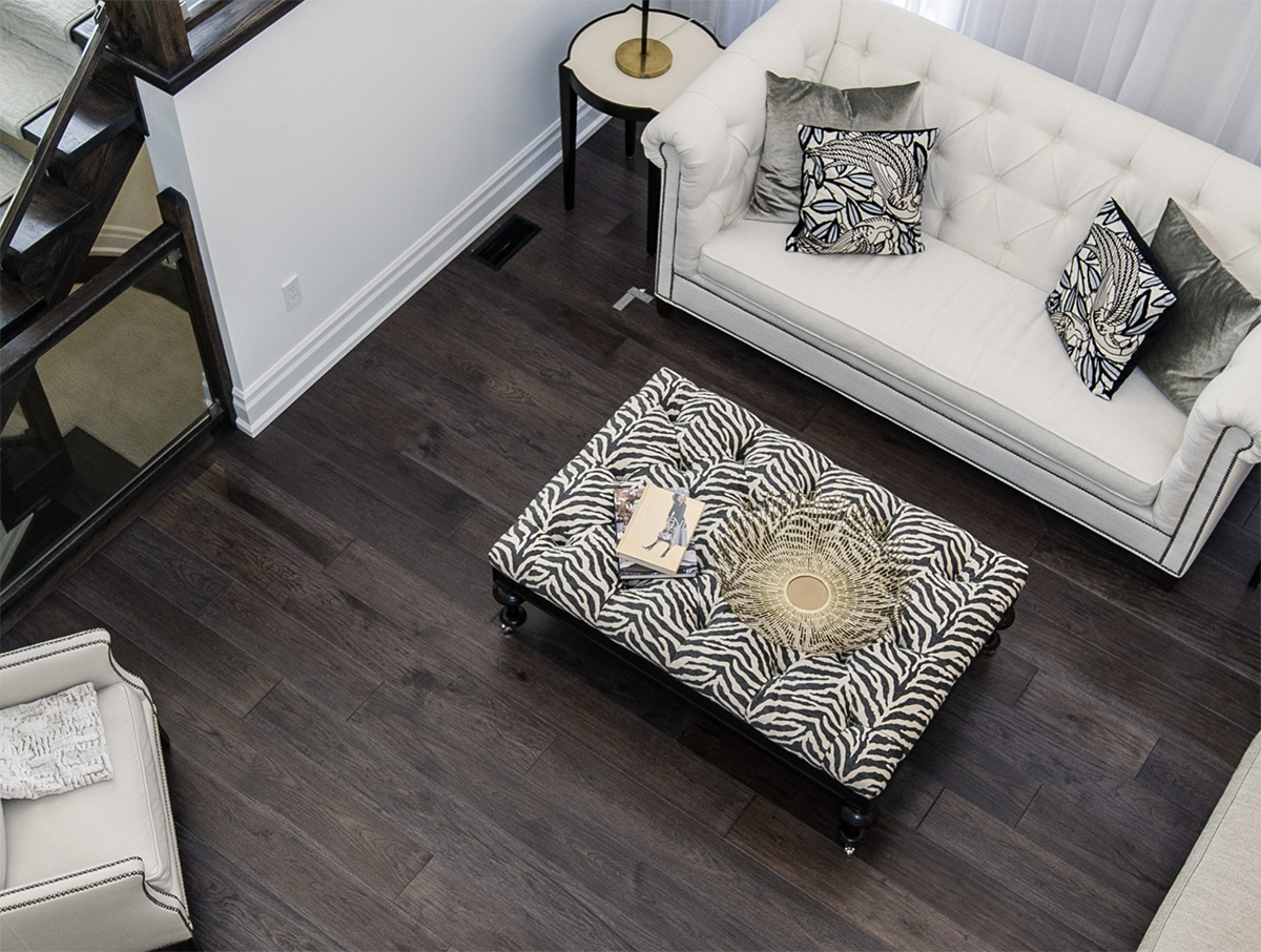 Photo of Hickory Mesquite flooring in living room space