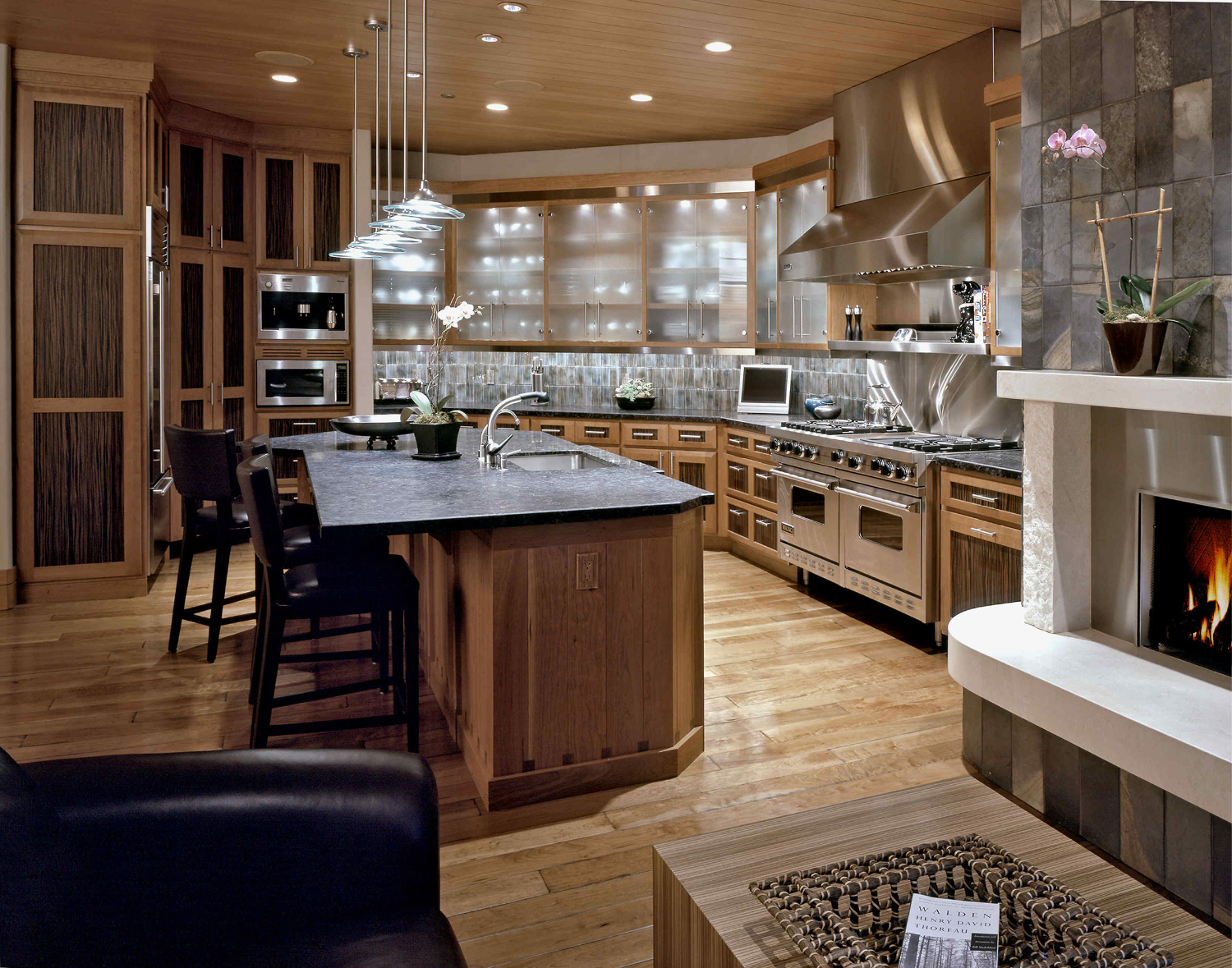 Photo of Saroyan hardwood flooring in a kitchen space