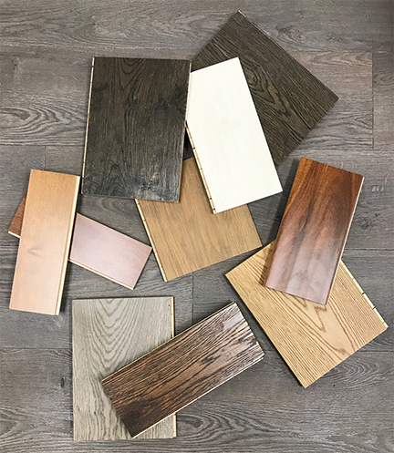 Photo of hardwood flooring samples